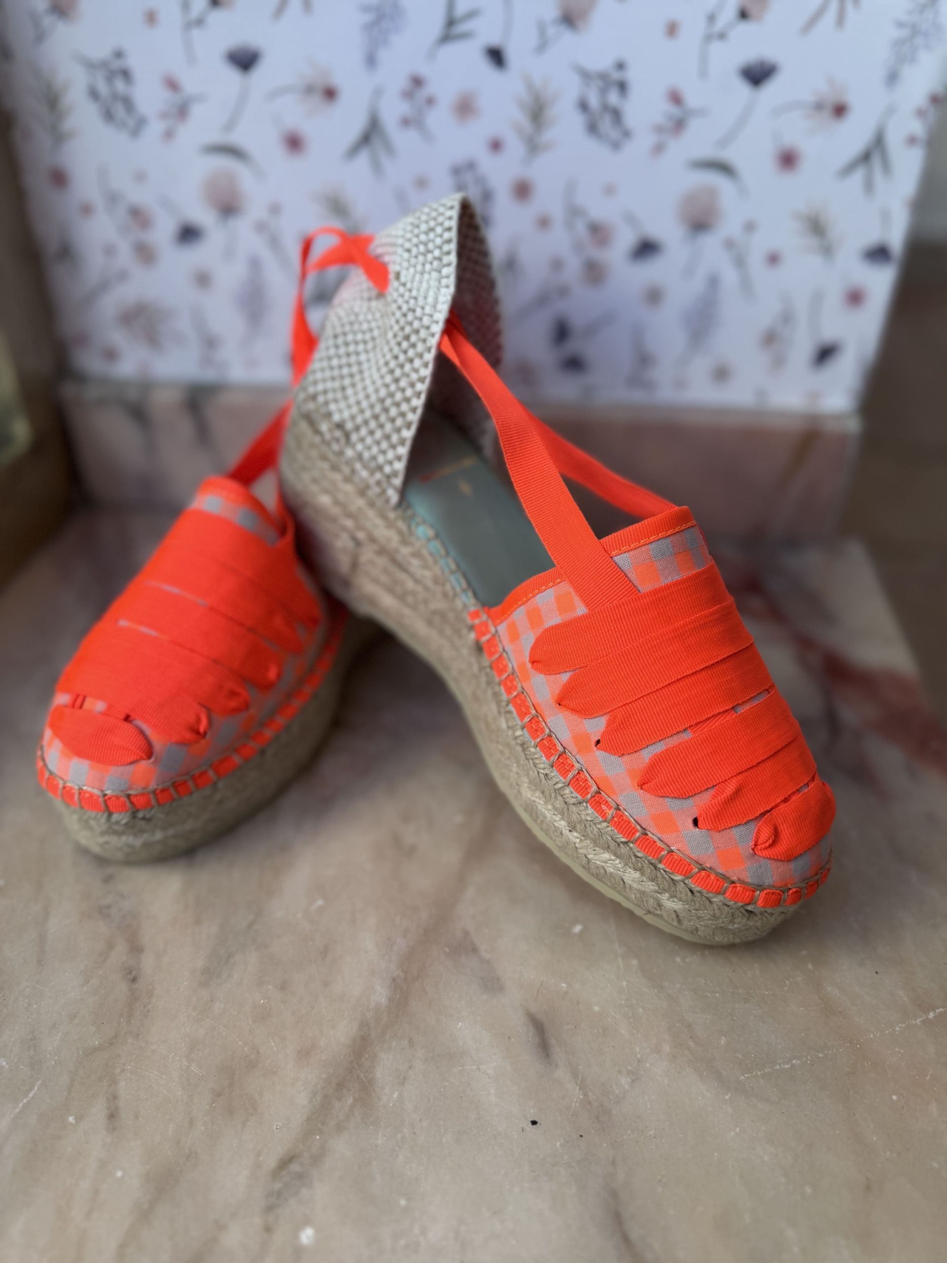 Cuña media vichy naranja fluor