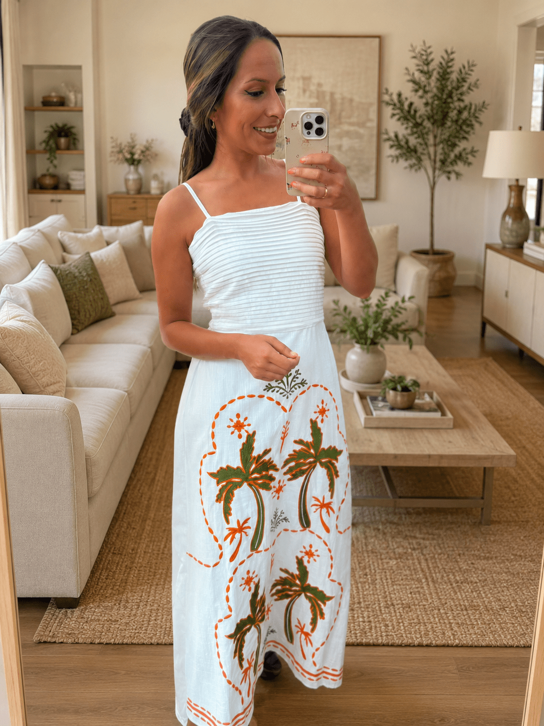 Vestido palmera blanco