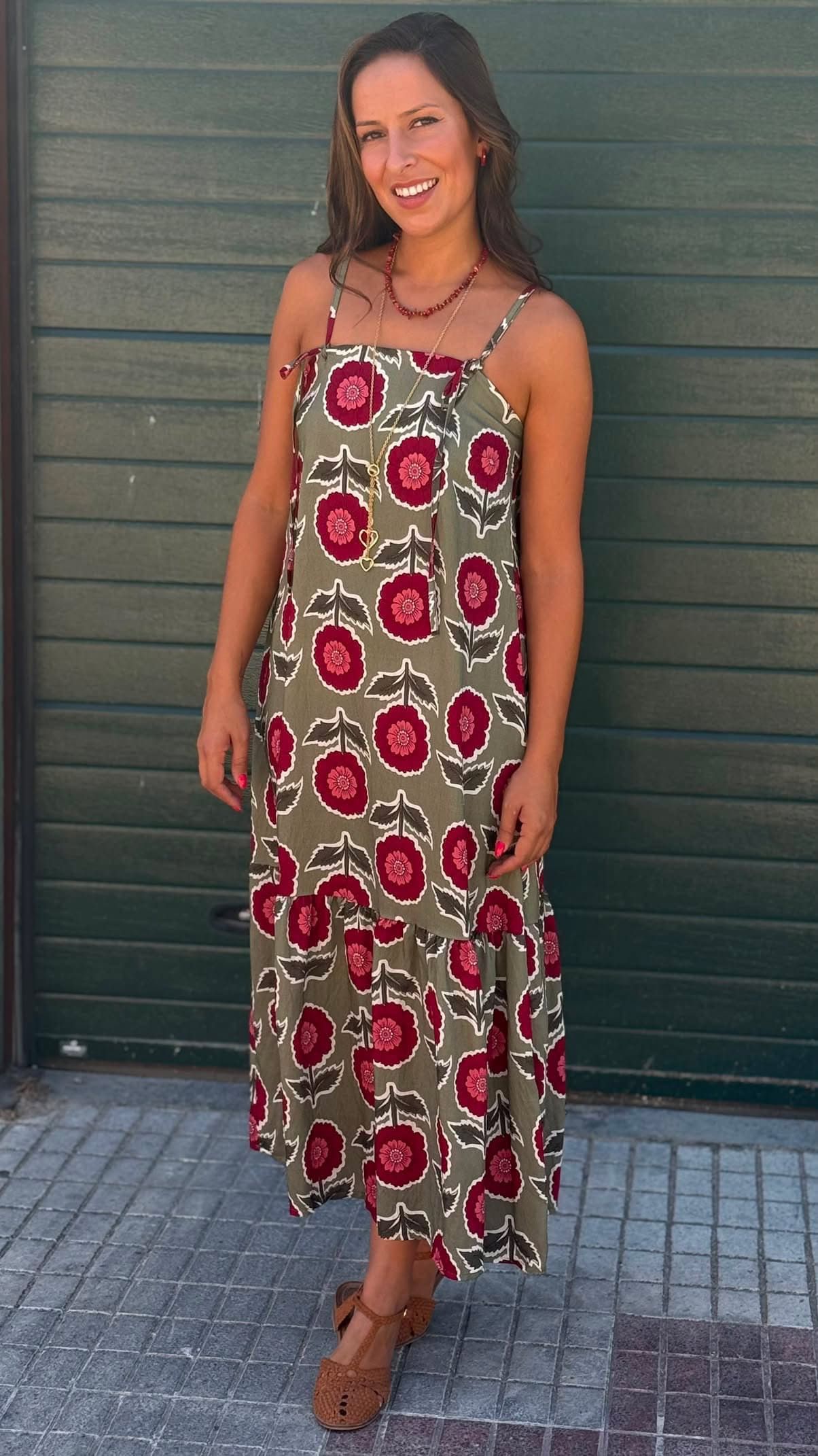 Vestido flor tirante - Imagen 6