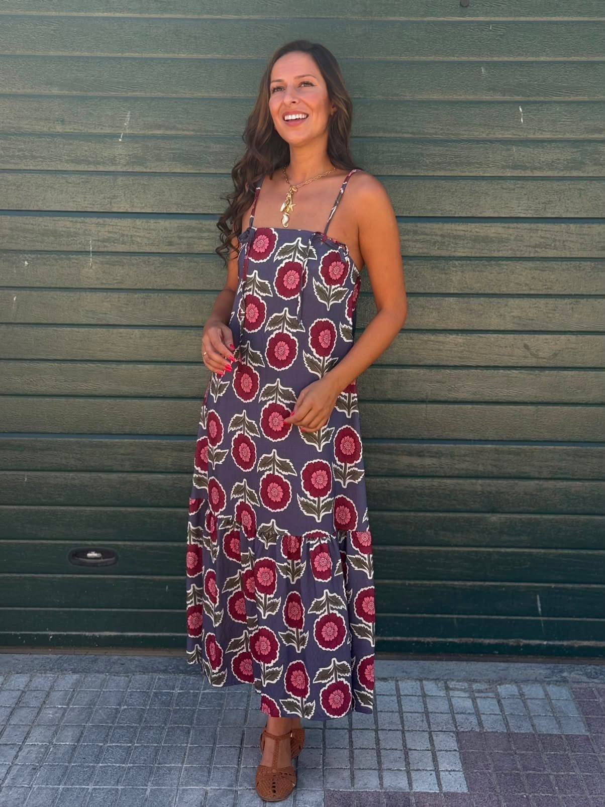 Vestido flor tirante - Imagen 5