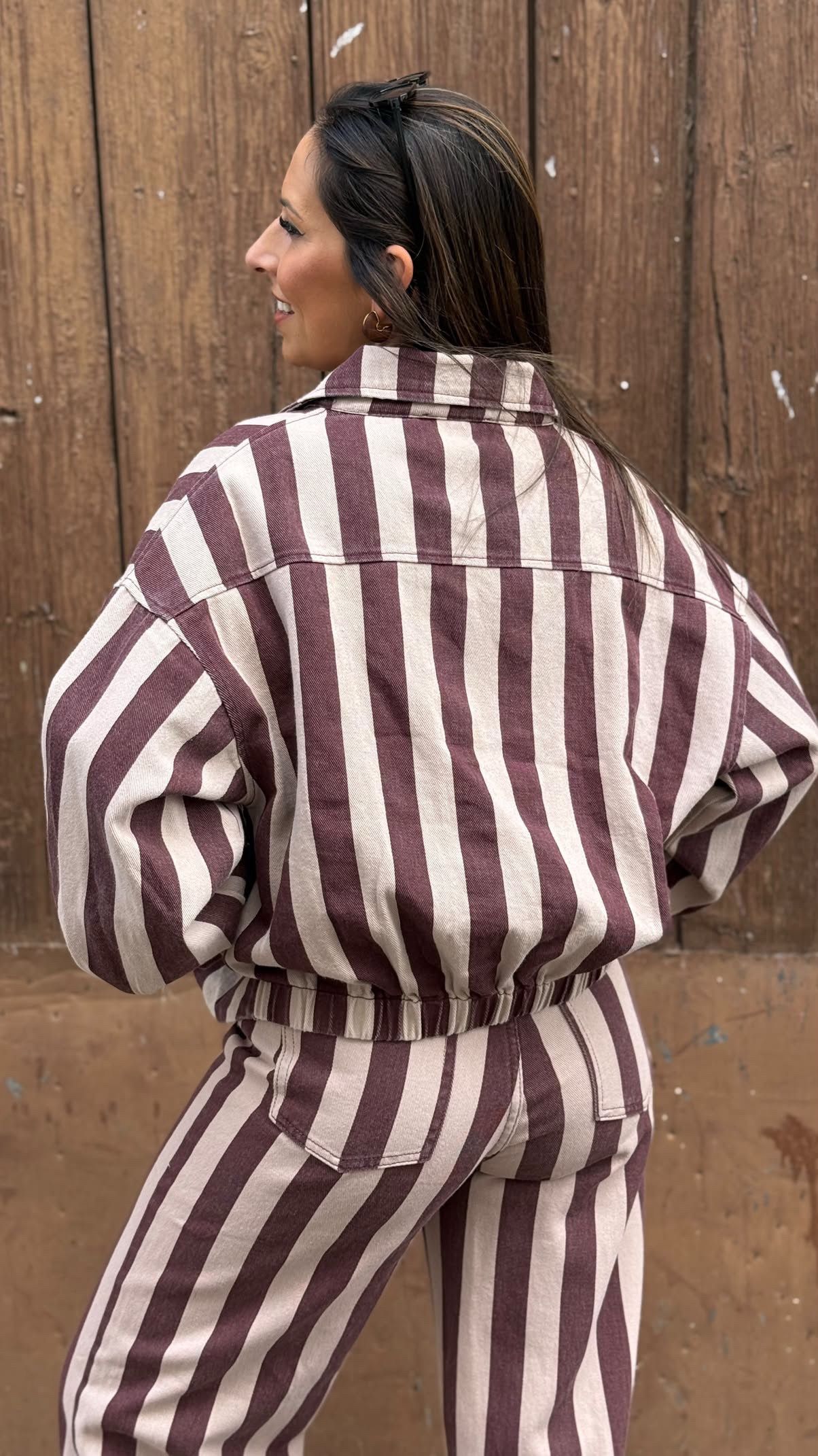 Chaqueta bomber rayas - Imagen 2