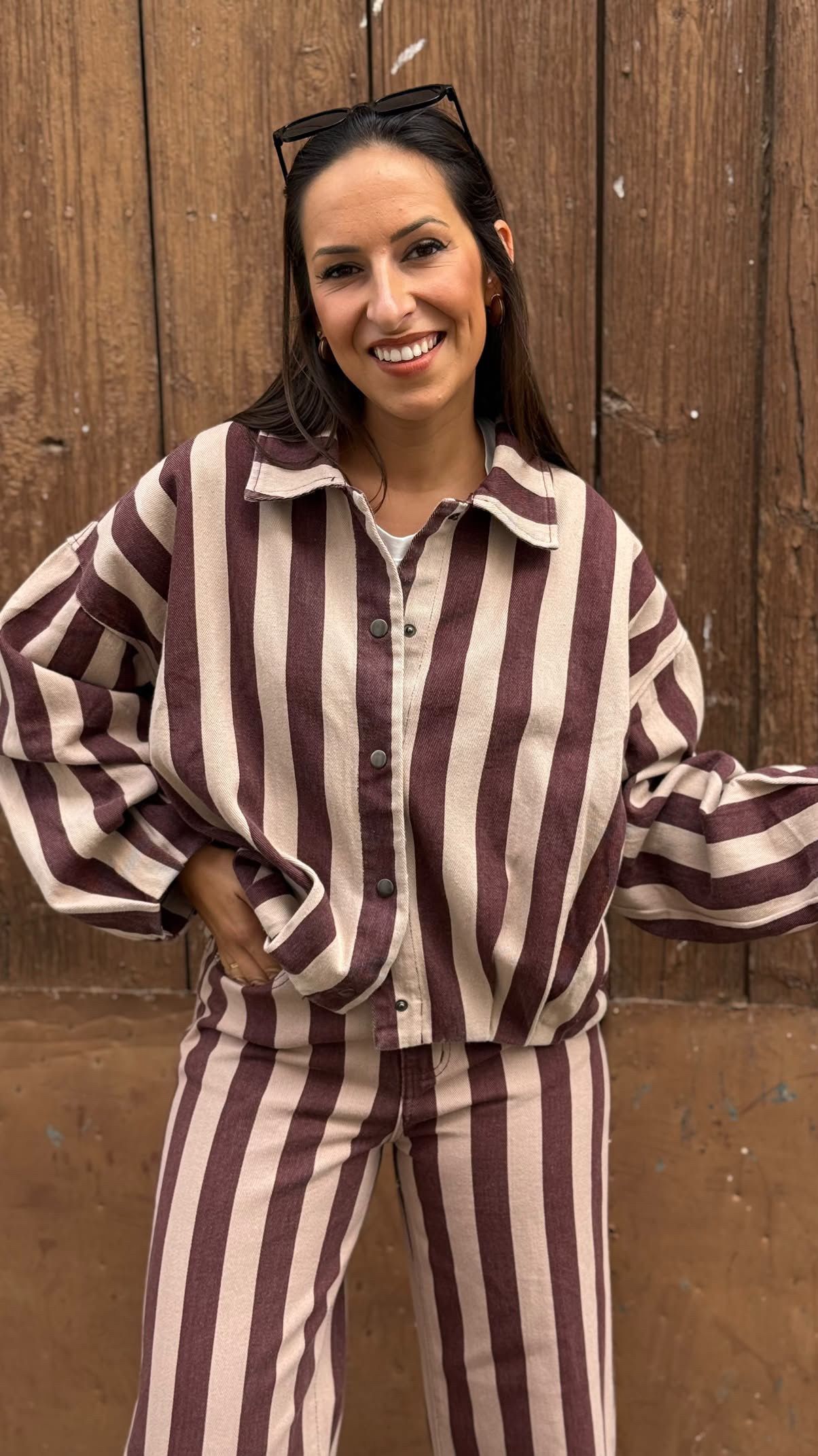 Chaqueta bomber rayas - Imagen 3